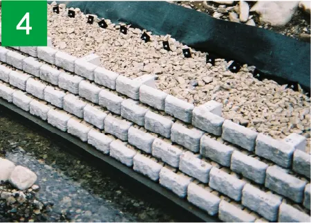 ラップブロック河川用の施工完了